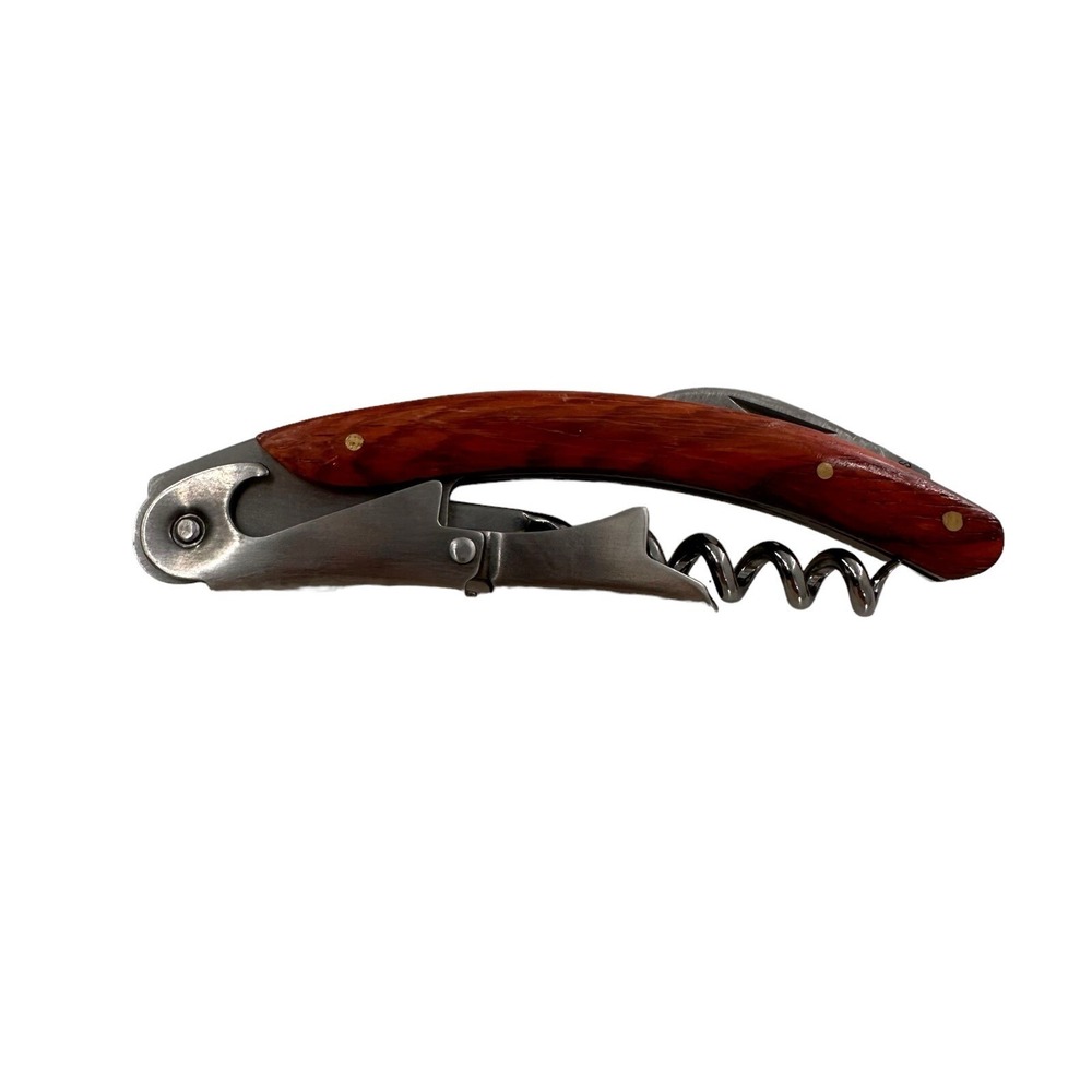 Professional Splash 3 in 1 Rosewood Handle Wine Bottle Foil‎ Opener Corkscrew a